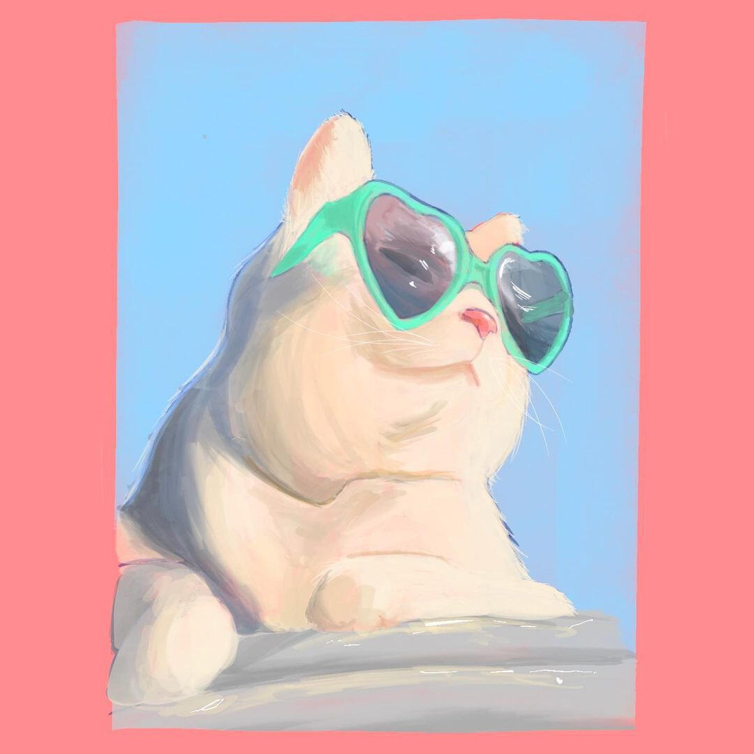 cat in the glass | 2020